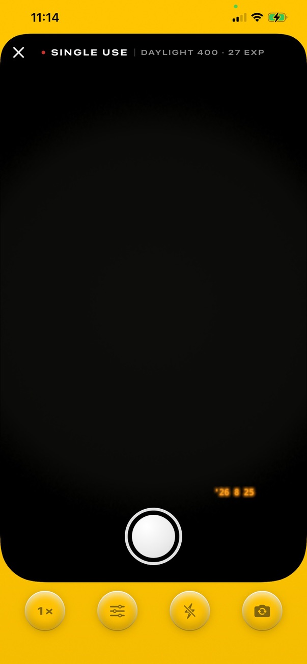 Single-use camera interface in 10SF