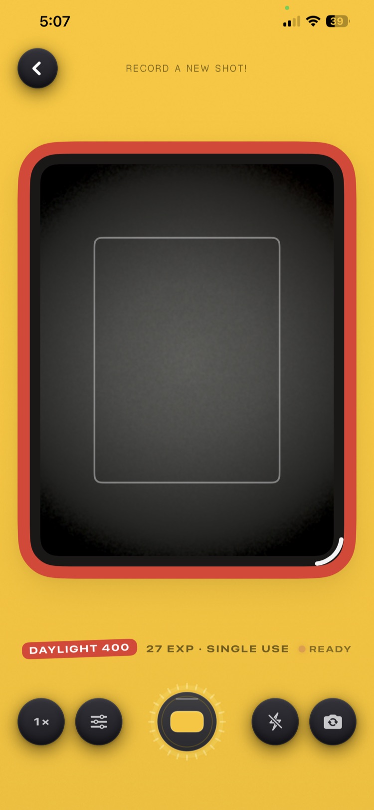 10Secs single-use Daylight 400 camera viewfinder
